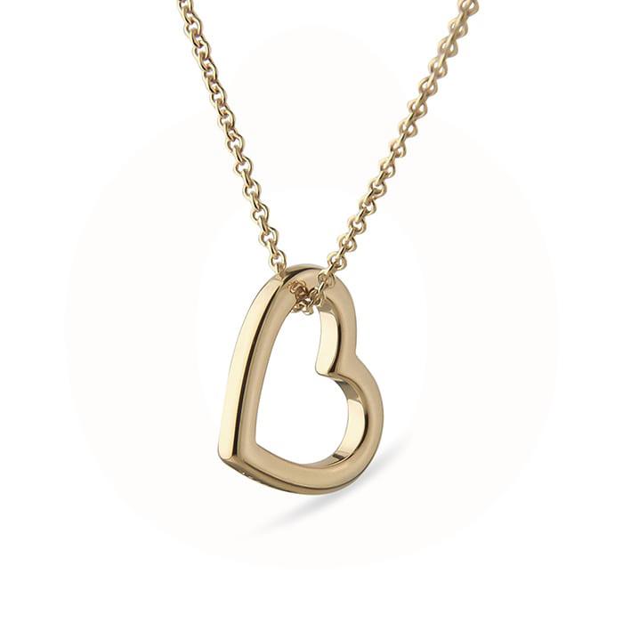 Jeberg Jewellery - Love Stories halskæde - forgyldt sterlingsølv 40100-ANCHOR-45