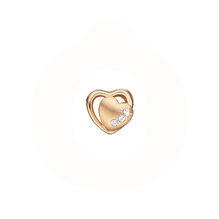 Christina Jewelry & Watches - Petite 2-Hearts charm - forgyldt 623-G162