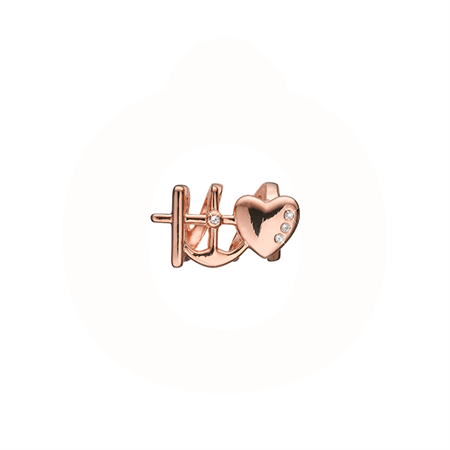Christina Jewelry & Watches - Faith, Hope & Love charm - rosa forgyldt 630-R174