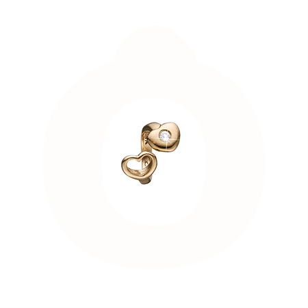 Christina Jewelry & Watches - Open Topaz Hearts charm - forgyldt 650-G44