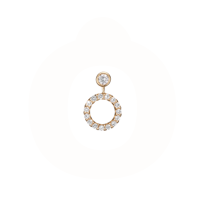 Christina Jewelry & Watches - Flying Topaz Circle øreringe - forgyldt 670-G15
