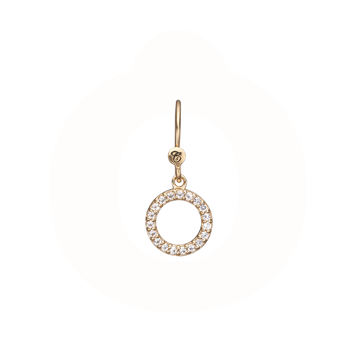 Christina Jewelry & Watches - Hanging Topaz Circle øreringe - forgyldt 670-G19