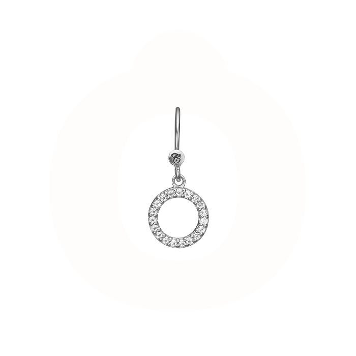 Christina Jewelry & Watches - Hanging Topaz Circle øreringe - sølv 670-S19