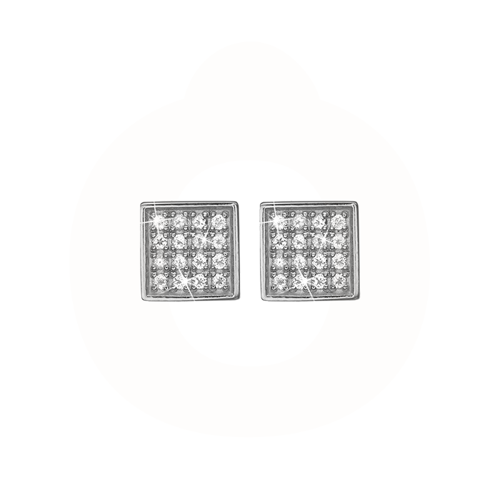 Christina Jewelry & Watches - Square Balance ørestikker - sølv 671-S47