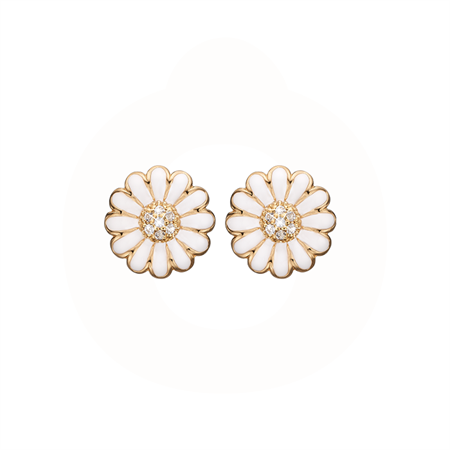 Christina Jewelry & Watches - Marguerite øreclips - forgyldt 674-G01WHITE