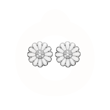Christina Jewelry & Watches - Marguerite øreclips - sølv 674-S01WHITE