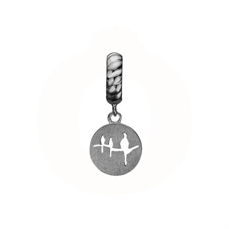 Christina Jewelry & Watches - Care Charm - sort sølv 610-B90