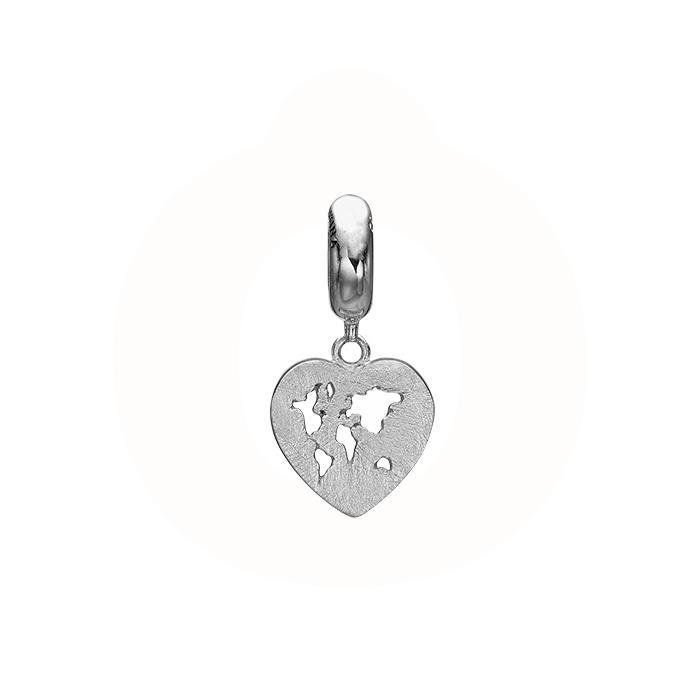 Christina Jewelry & Watches - World Heart Charm - sølv 623-S215