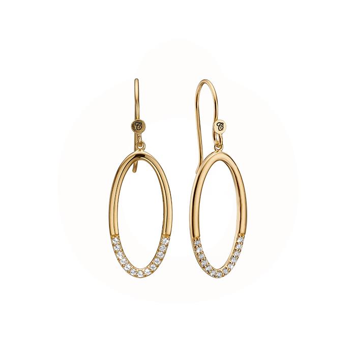 Christina Jewelry & Watches - Elegance ørehængere - forgyldt sølv 670-G32