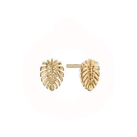 Christina Jewelry & Watches - Palm Leaf ørestikker - forgyldt sølv 671-G88