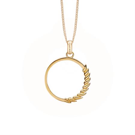 Christina Jewelry & Watches - Circle Leaf vedhæng - forgyldt sølv 680-G76