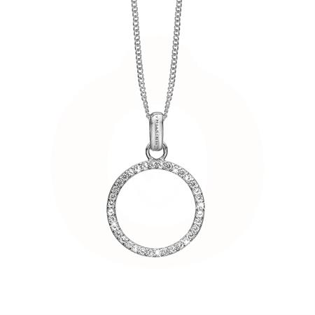 Christina Jewelry & Watches - Big Topaz Circle Vedhæng - sølv 680-S77