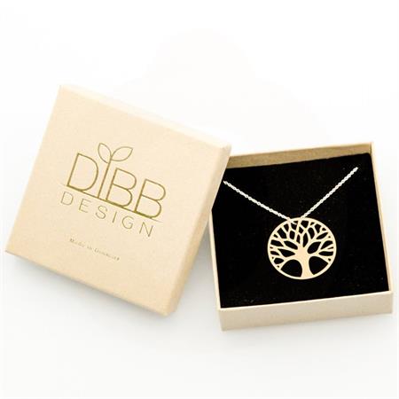 DIBB Design - Liv halskæde - forgyldt med MDF-træ 34GK