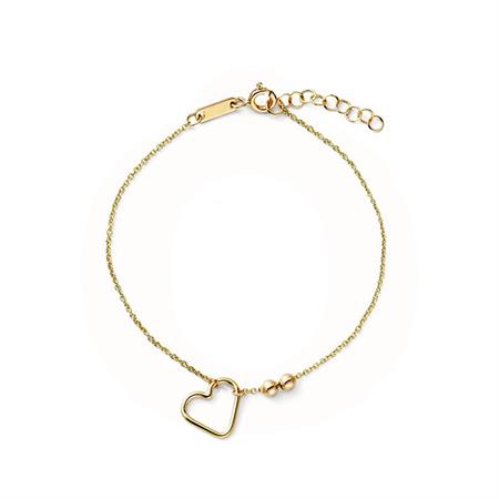 Vibholm - Gold Collection armbånd - 14 karat guld med hjerte VA-601-585