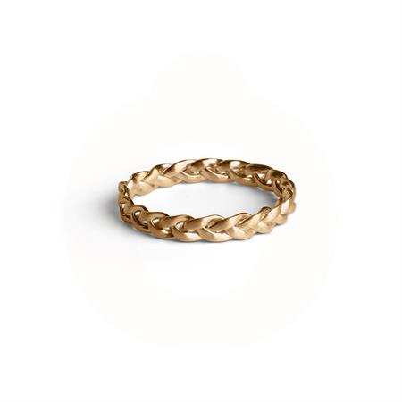 Jane Kønig - Small Braided ring - forgyldt JK0005R-G