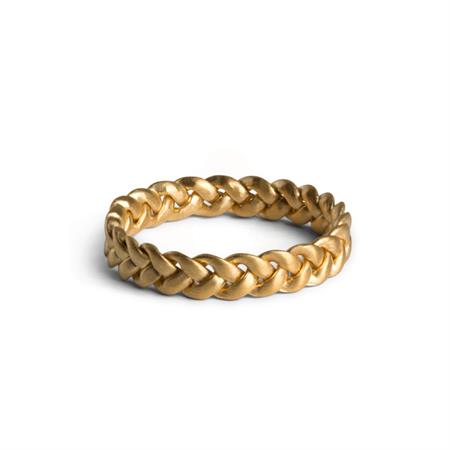 Jane Kønig - Medium Braided ring - forgyldt JK0007R-G