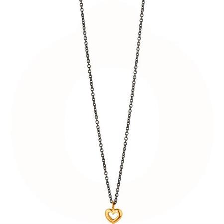 Wille Jewellery - Connected halskæde - sort rhod. LV428