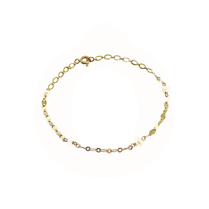 LuvaLu Jewellery - Mica Armbånd - forgyldt sølv LS10136G