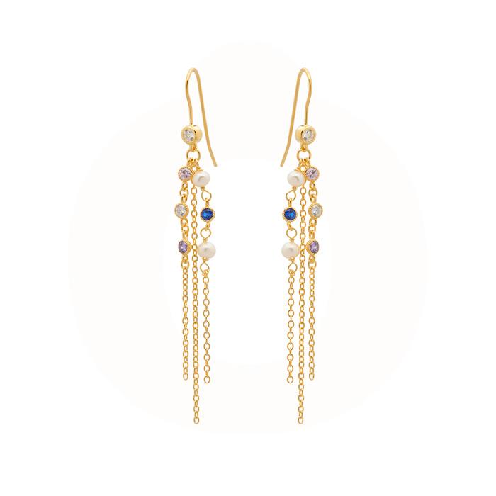 LuvaLu Jewellery - Stella Øreringe - forgyldt sølv  686.042.09