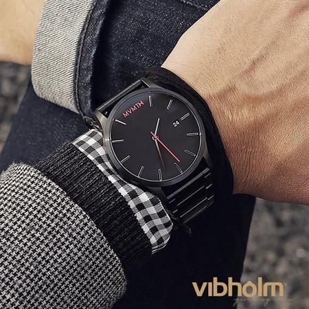 MVMT - CLASSIC BLACK LINK herreur - sort stål D-L213.5B.551