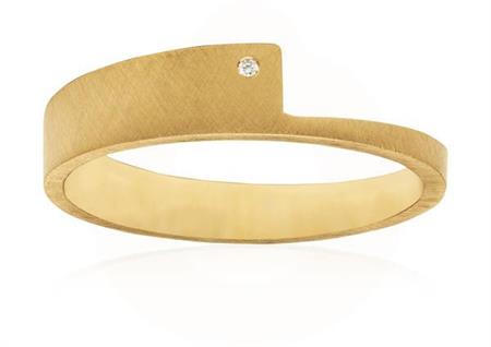 Wille Jewellery - Nordic ring - 18 kt. guld NR202-YG-1WH-52