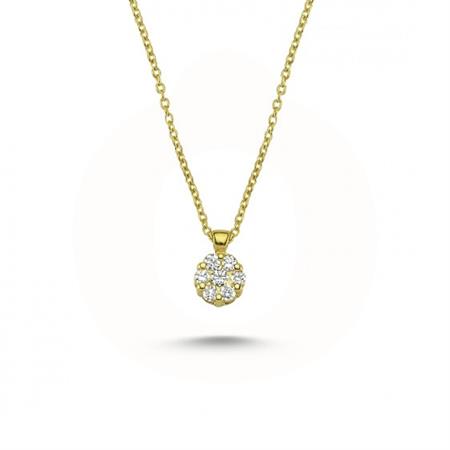 Nuran - Lilja halskæde - 14 karat guld V3040 014 RG