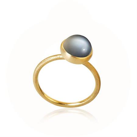 Dulong Fine Jewelry - pacific ring lille - guld M/månesten - PAC3-A1005