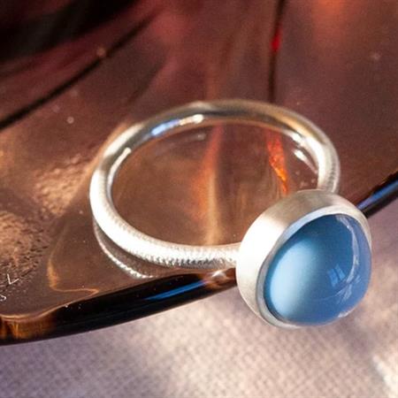 Dulong Fine Jewelry - Pacific Ring, stor - sterlingsølv m/opal PAC3-F1128