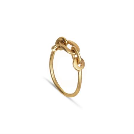 Jane Kønig - Row Chain ring - forgyldt sterlingsølv RCR01-AW2100-G