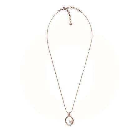 Skagen - Agnethe Floating Pearl halskæde - rosegold stål SKJ1443791