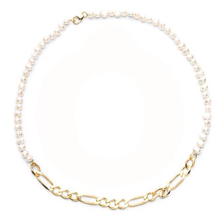 LuvaLu Jewellery - Barok Collier - forgyldt sølv m/ferskvandsperler 11W.549.09