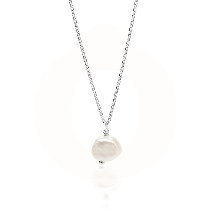 LuvaLu Jewellery - Halskæde m/ferskvandsperle - sølv LS20142R