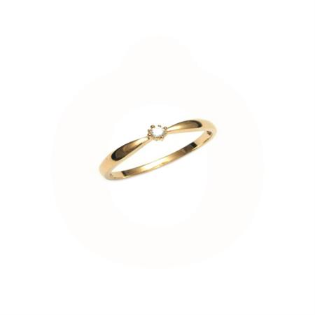 Vibholm GULD - Ring med zirkonia - 9 karat guld ring ST44929