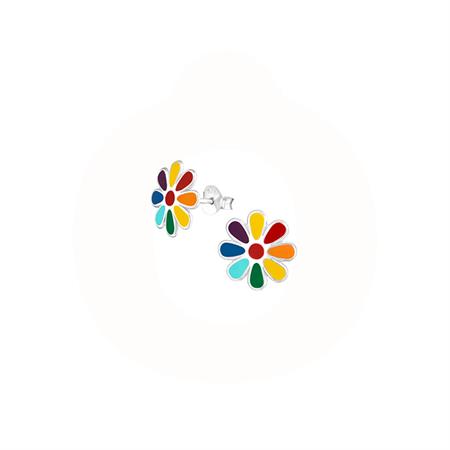 Vibholm KIDS - Blomst ørestikker - sterlingsølv m. emalje APS1036
