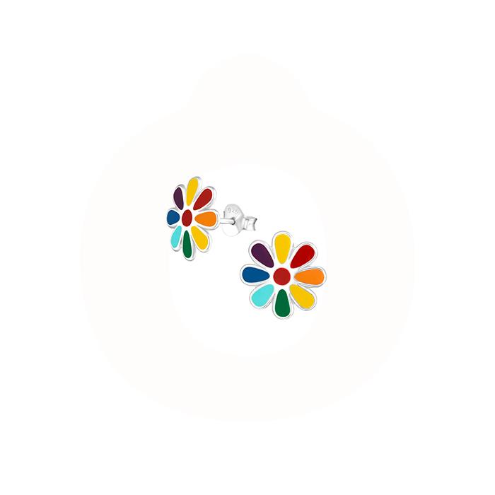 Vibholm KIDS - Blomst ørestikker - sterlingsølv m. emalje APS1036