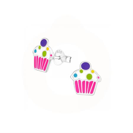 Vibholm KIDS - Cupcake ørestikker - sterlingsølv m. emalje APS1388-N4