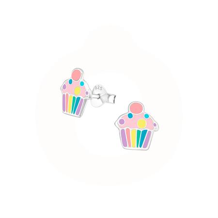 Vibholm Kids - cupcake ørestikker - sterlingsølv m. emalje APS1388-N5