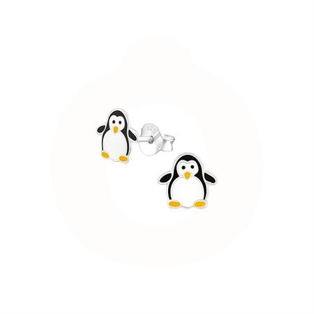Vibholm KIDS - pingvin ørestikker - sølv m.emalje APS1547-N2