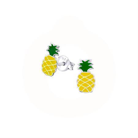 Vibholm Kids - Ananas ørestikker - sterlingsølv med emalje APS1633-N1