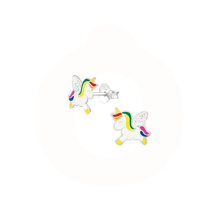 Vibholm KIDS - Springende unicorn ørestikker - sterlingsølv APS4183-N1