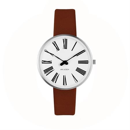 Arne Jacobsen Roman ur i rustfrit stål - Mål: Ø34 mm 53301-1607