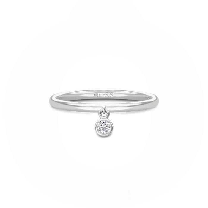 Aura Jewelry - Bliss Ring i rhodineret sølv 4159