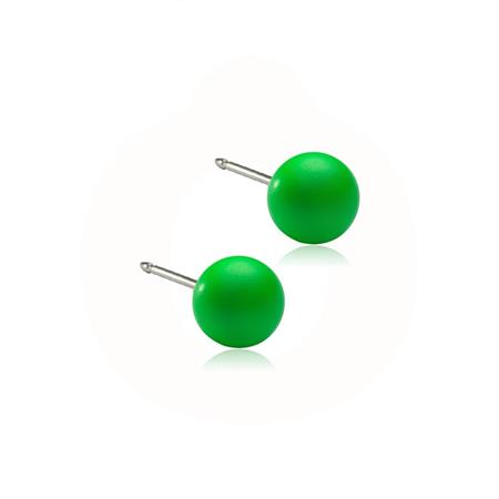 Blomdahl - Pearl Electric Green Ørestikker - medicinsk titan 15-1233-37