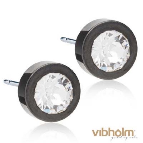 Blomdahl Grand Bezel Crystal øreringe 15-1412-01 m/ klar krystal