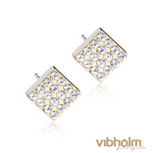 Blomdahl Brilliance Square Crystal øreringe 15-1392-01