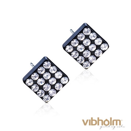 Blomdahl Brilliance Square Crystal øreringe 15-1592-01
