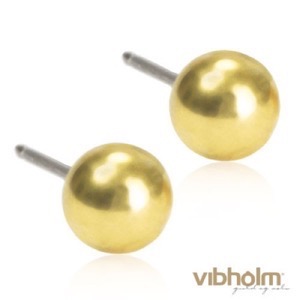 Blomdahl Medical Beauty Ball ørestikker i guldfarvet titanium. 15-1323-00