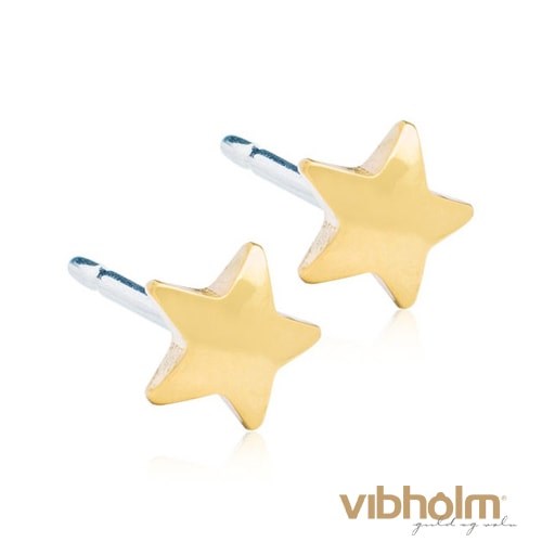 Blomdahl Golden Titanium Star ørestikker 15-1308-00