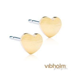Blomdahl Golden Titanium Heart ørestikker 15-1321-00