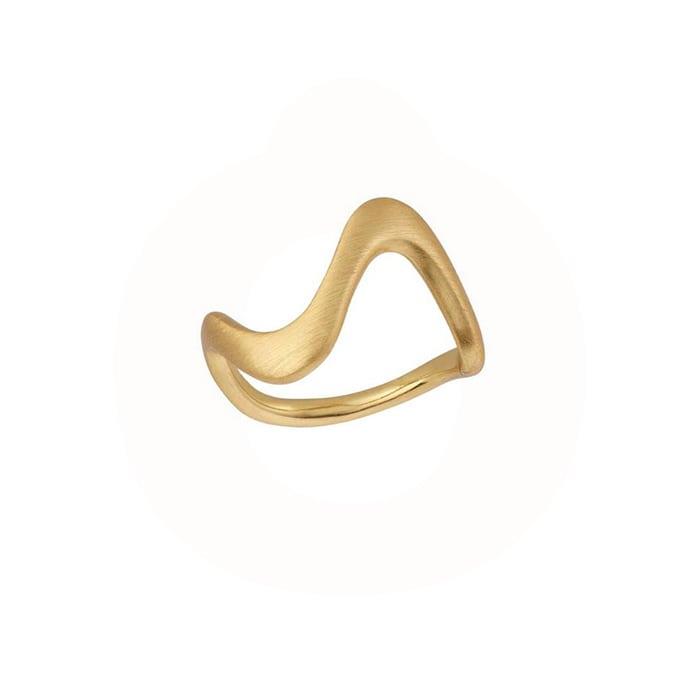 byBiehl - Wave Large Ring - forgyldt sterlingsølv 5-3704-GP